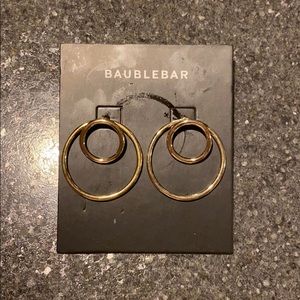 BaubleBar gold circle earrings, never worn!